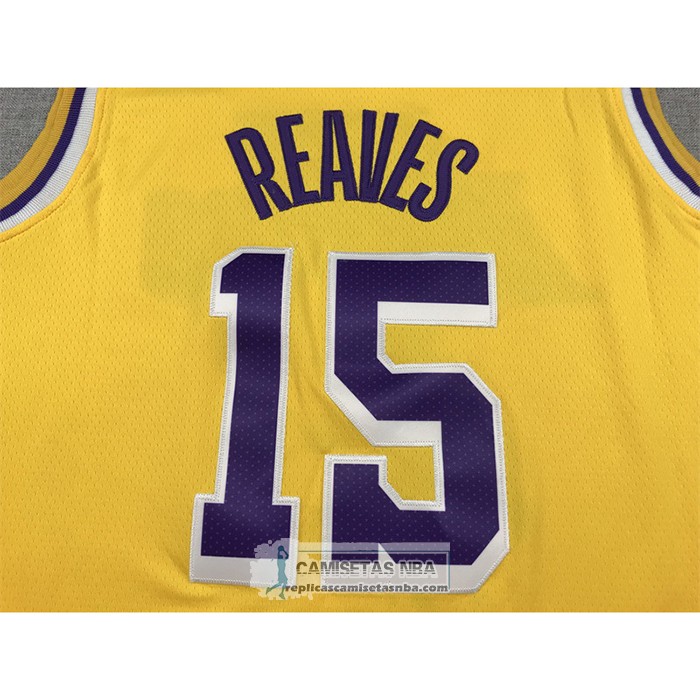 Camiseta Los Angeles Lakers Austin Reaves NO 15 Icon 2022-23 Amarillo